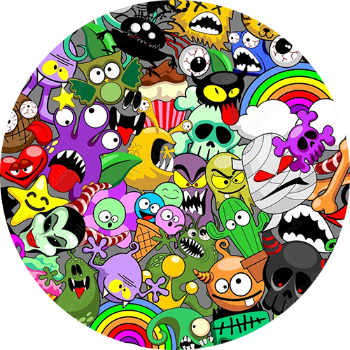 Scrub Hat (Halloween Monsters Fun)